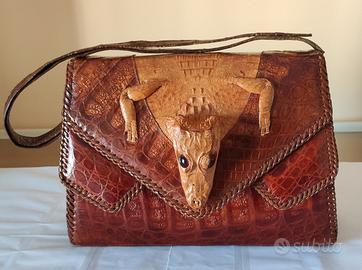 Borsa Vintage Anni '50/'60 Vera Pelle 