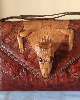 Borsa Vintage Anni '50/'60 Vera Pelle 
