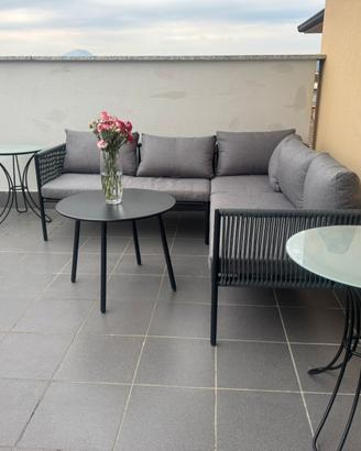 Set Giardino Divano Angolare Modulabile