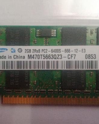 Samsung sodimm ddr2 2GB per notebook