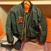Bomber vintage anni 80 blu
