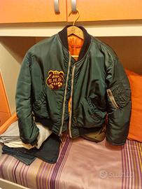 Bomber vintage anni 80 blu