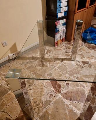 Scrivania/ Tavolo in cristallo