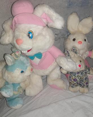 Lotto conigli di peluche