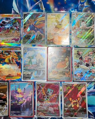 Lotto 50 carte Pokémon vari set ex ill.rare alt.