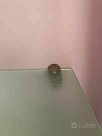 Due mensole vetro satinato