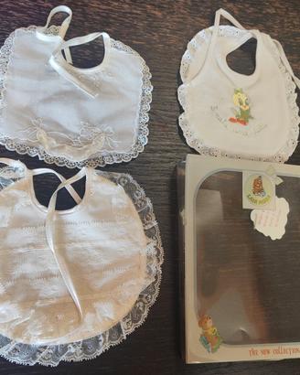 Set di tre bavaglini per neonato