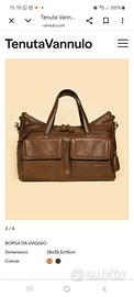 borsa di pelle di bufalo della tenuta vannulo