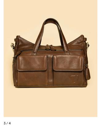 borsa di pelle di bufalo della tenuta vannulo