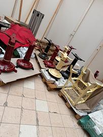 piedistallo nero rosso avorio per berkel a volano