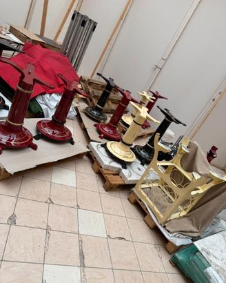 piedistallo nero rosso avorio per berkel a volano