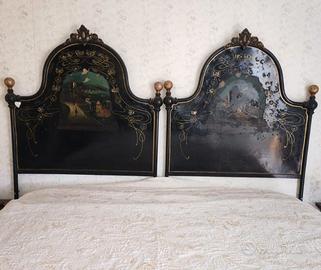 antico letto matrimoniale in ferro