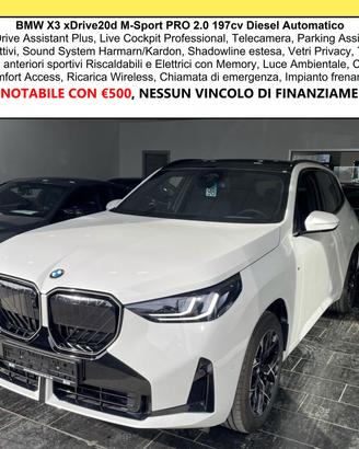 BMW X3 XDrive20d M-Sport PRO NEW MODEL C19" Tetto