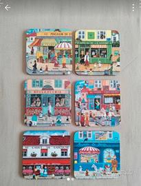 Set 6 Sottobicchieri Vintage  Negozi  stile 🇨🇵