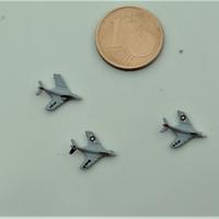 3 AEREI Grumma F9F COUGAR USA 1951 MODELLINI 1:125