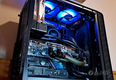 PC con doppia dissipazione a liquido 5700XT, 3700X