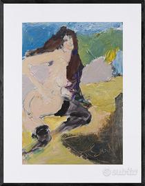 Dipinto originale certificato ritratto femminile