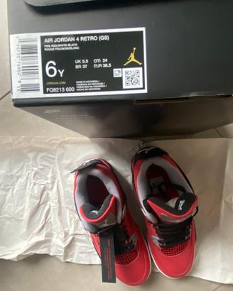 JORDAN 4 RETRO’(GS) - taglia 38,5 - ROSSE