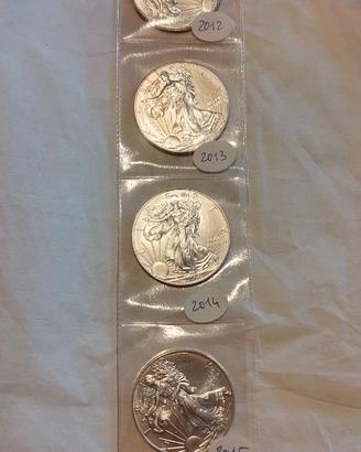 Serie 1 dollaro USA silver Eagle argento 1 oncia