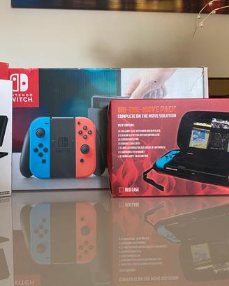 Nintendo Switch + Sd 64gb + accessori con difetto