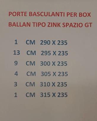PORTE BASCULANTI PER GARAGE