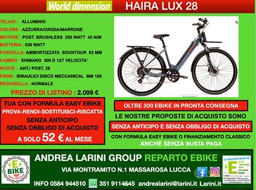 Ebike City World Dimension Haira Lux 28