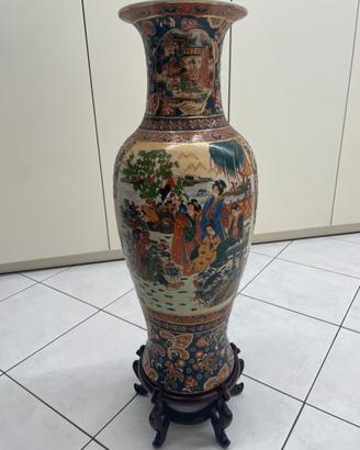 GRANDE VASO ROYAL SATSUMA VINTAGE H.80 cm.
