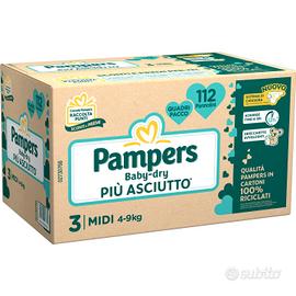 Scatola pannolini pampers baby dry misura 3