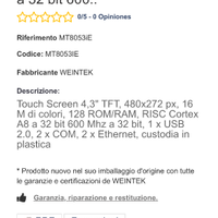 MT8053IE WEINTEC Touch Screen 4,3"