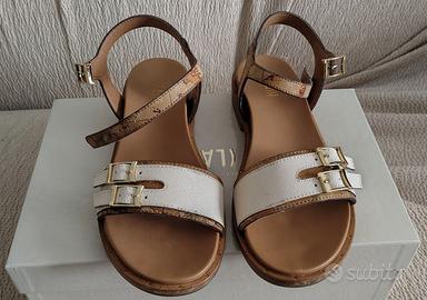 Sandali Donna 1^ Classe in tessuto saffiano GEO