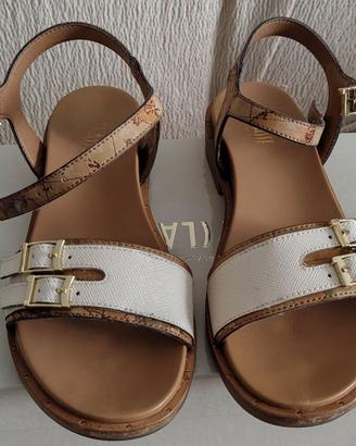 Sandali Donna 1^ Classe in tessuto saffiano GEO