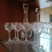 set liquore in cristallo 