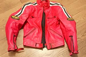🔴Giacca vintage SPIDI in pelle con protezioni CE 