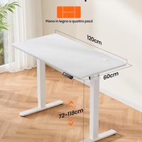 Scrivania Elettrica Regolabile in altezza 120x60