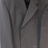 Abito gessato lana grigio