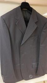 Abito gessato lana grigio