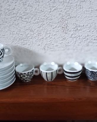 Set 6 tazzine Illy Art collection Richard Ginori