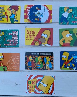 Lotto 10 Carte Simpson Vintage 1999 Matt Groening