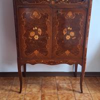 Mobile bar  Credenza legno intarsiato arredamento 