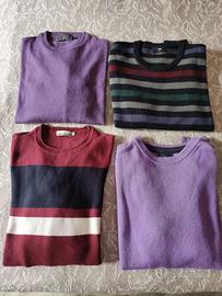 Set 4 maglioni da uomo misto lana merino L/XL