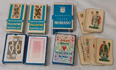 Lotto di Carte da gioco da Poker e Scopa Lotto 7 m