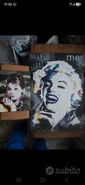 Quadri Marilyn Monroe e Audrey Hepburn