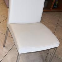 Sedie imbottite colore bianco panna