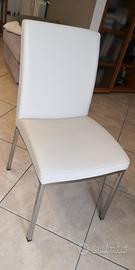 Sedie imbottite colore bianco panna