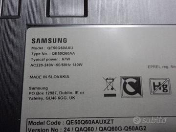 Tv QLED Samsung QE50Q60AAUXZT non funzionante