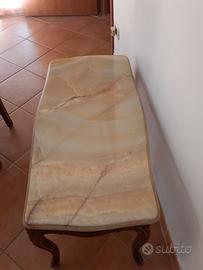 Mobile tavolino legno e onice