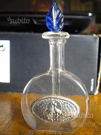 Bottiglietta vetro soffiato a bocca e argento