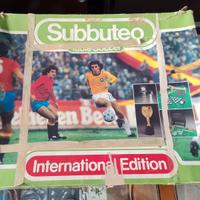 Subbuteo Stadio con porte e tabellone . Vedi foto
