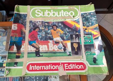 Subbuteo Stadio con porte e tabellone . Vedi foto