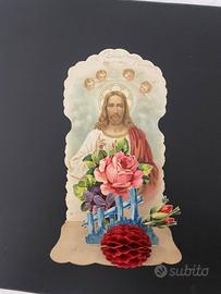 Rarità Vintage Religiosa Biglietto Sagomato Pop-UP